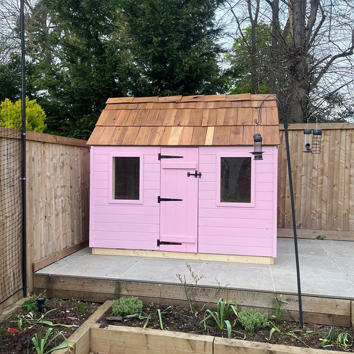 Pink Handmade children’s playhouse with custom colours - Artisan Deco - Made in the UK